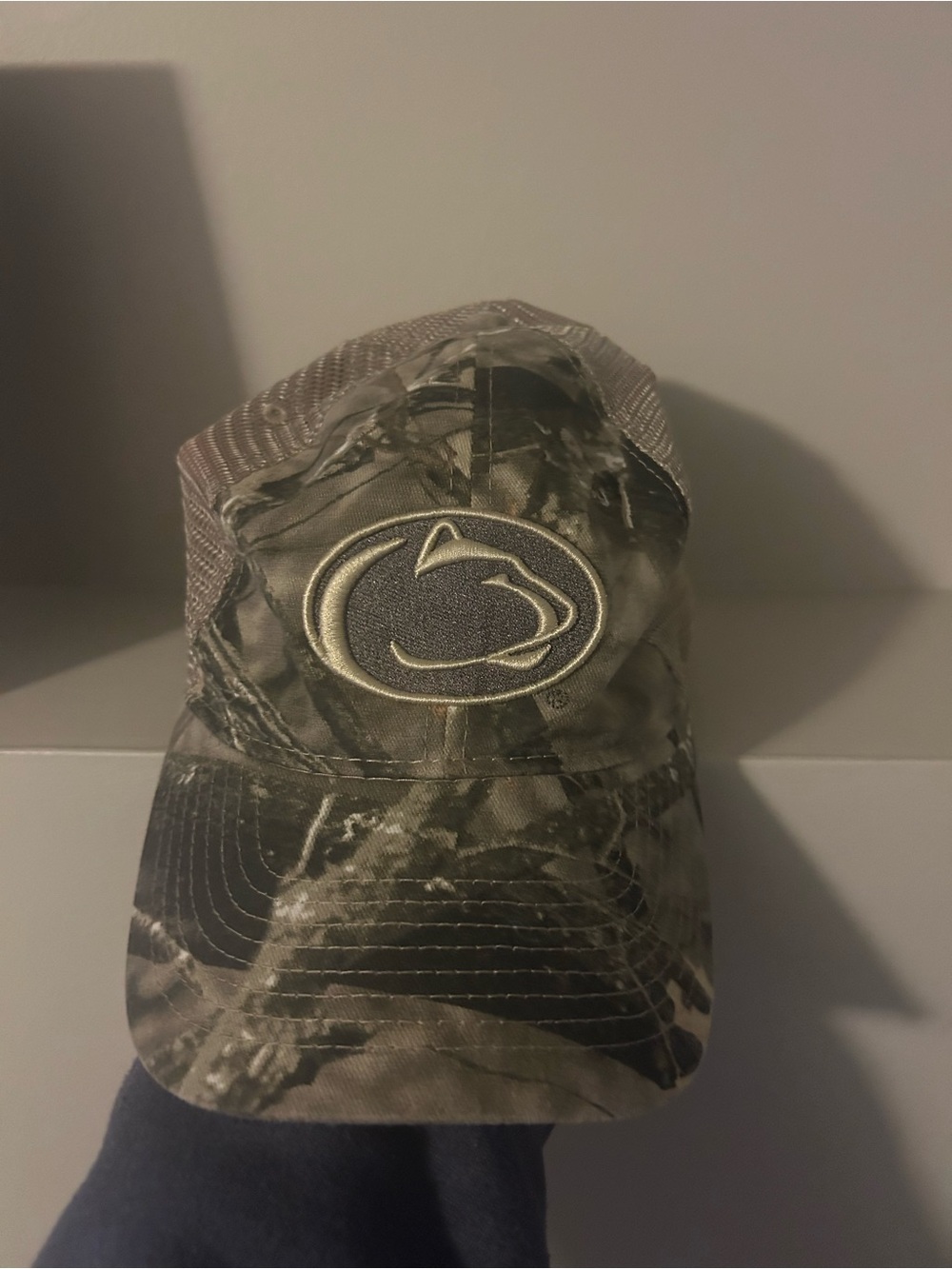Penn State Camo Baseball Cap - Olive/Brown
